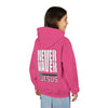 Youth Jesus Hoodie - "Never Waver” Jesus bold, eye-catching design that reflects a steadfast faith and confidence in Christ. " Sweatshirt for Young Jesus Lovers
