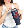 New York Fans Never Waver W-Leopard Football Insulated Travel Mug, 40oz