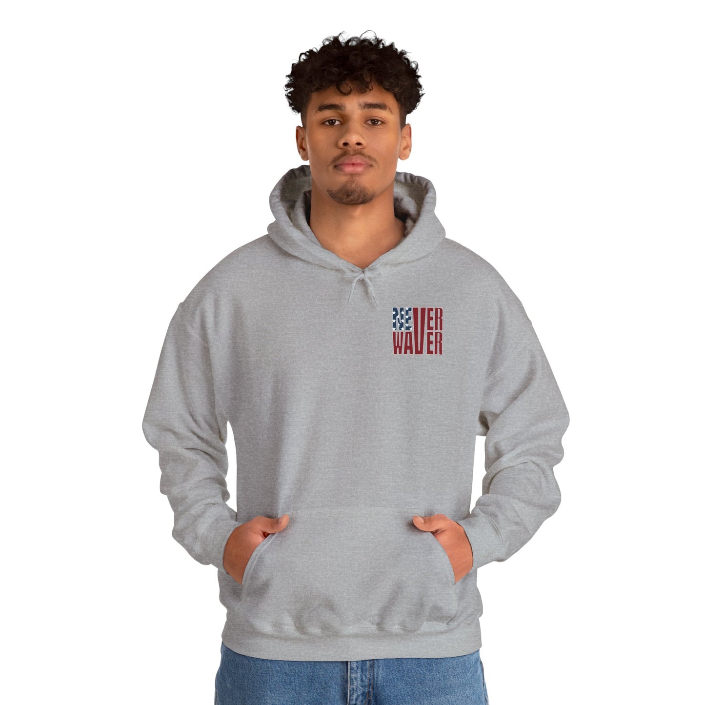 'New York Fans Never Waver' American Flag Design Unisex Heavy Blend™ Hoodie