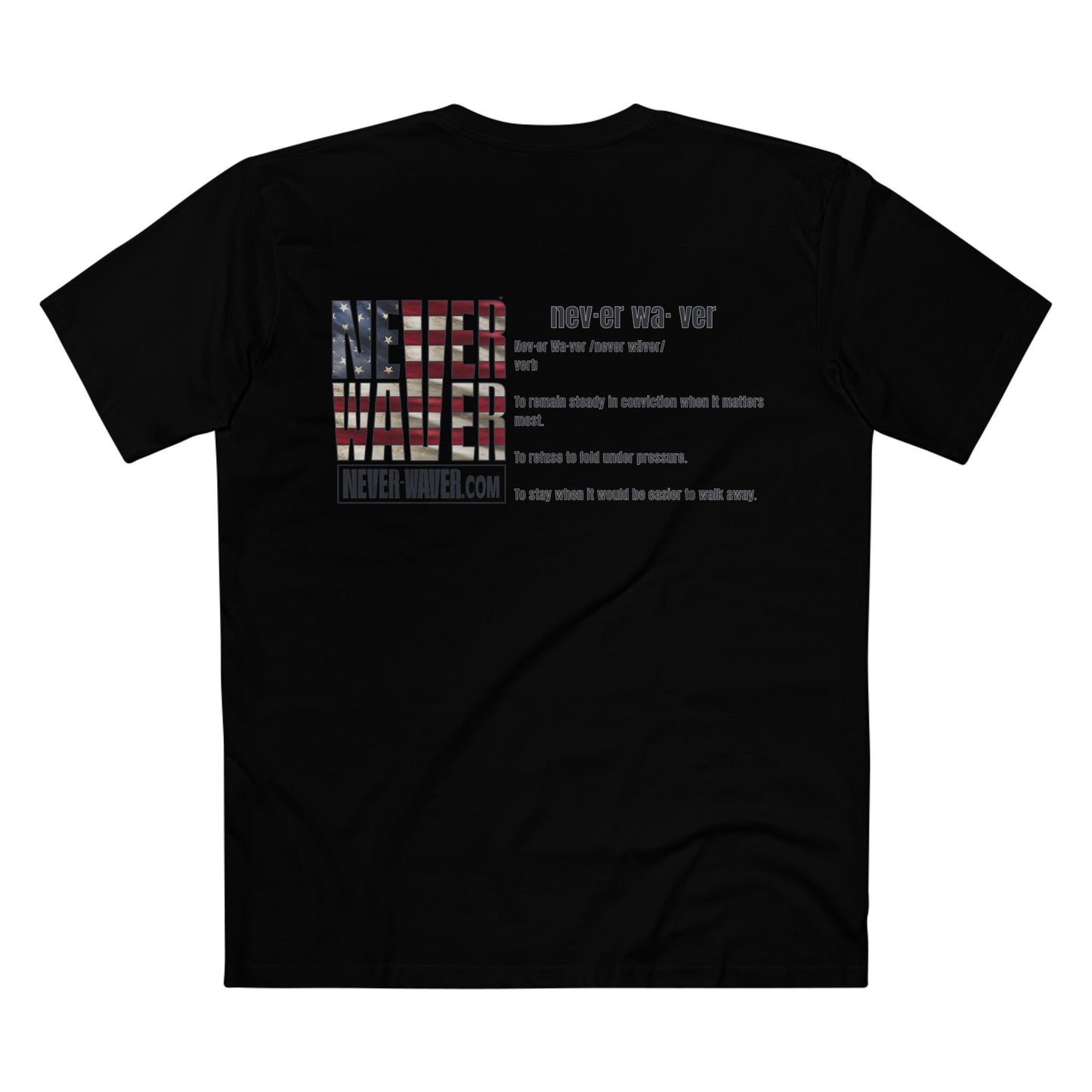 Never Waver Definition Men's Staple Tee