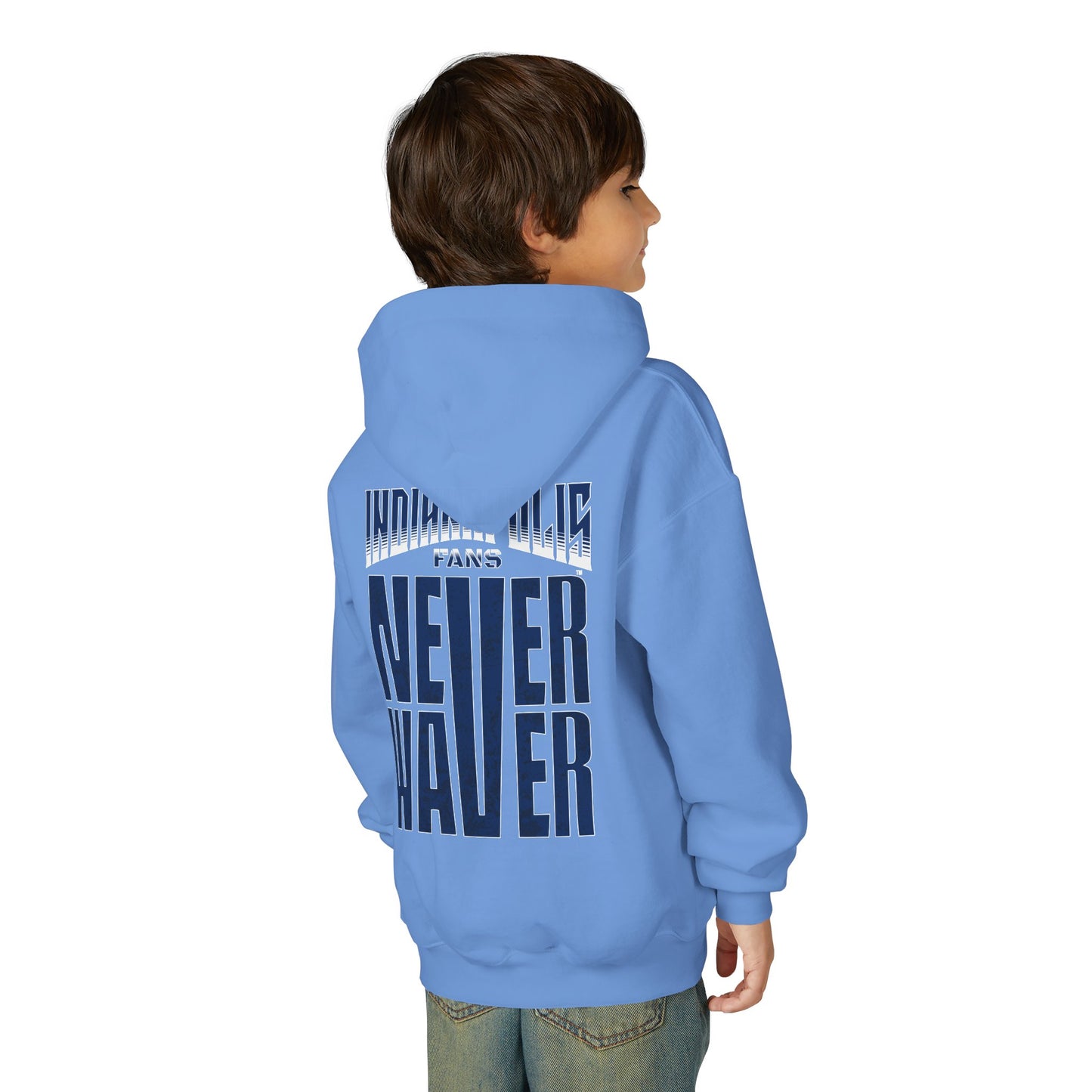 Indianapolis Fans Never Waver Youth Heavy Blend Hooded Sweatshirt