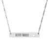 Never Waver  Paw Cutout Bar Necklace