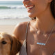 Never Waver  Paw Cutout Bar Necklace