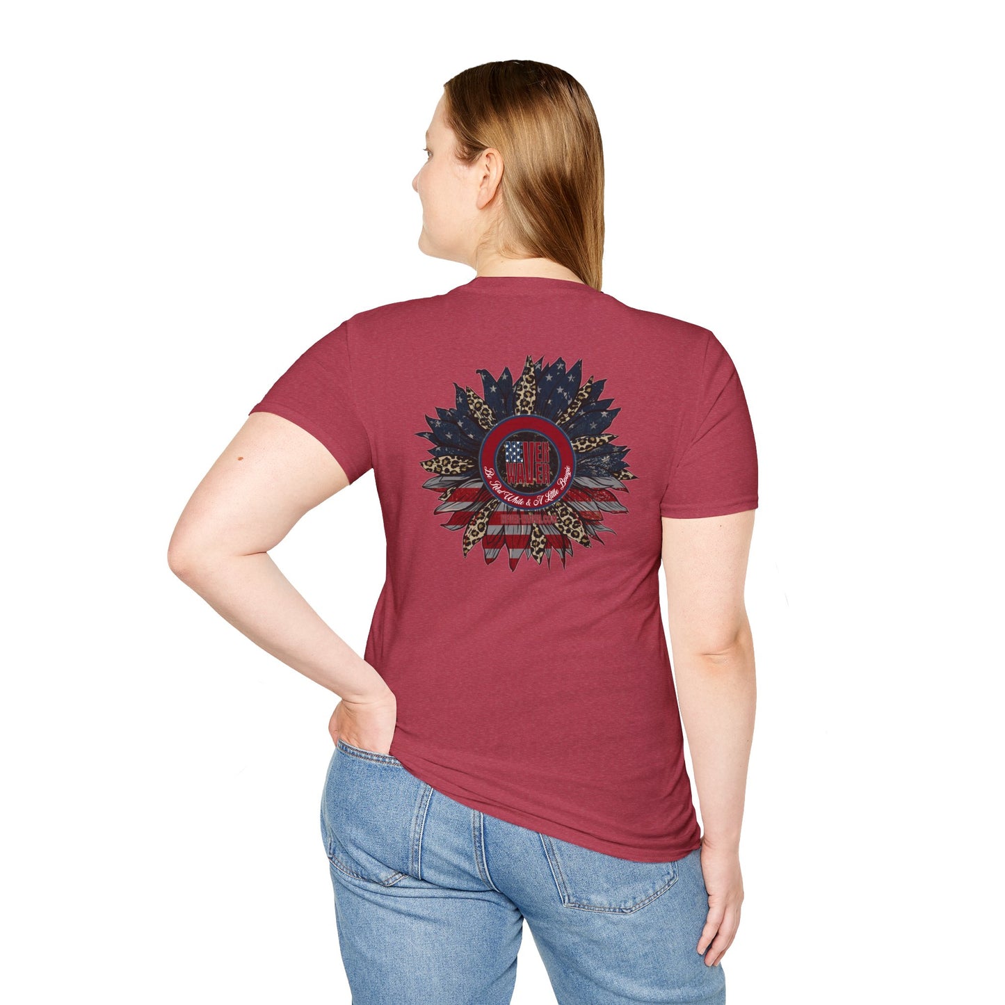 Never Waver Be Red White and A Little Bougie Unisex Soft style T-Shirt