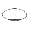 Never Waver Engravable Curved Bar Anklet — Personalized Minimalist Chain Anklet