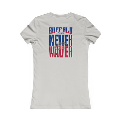 Buffalo Fans Never Waver W-Leopard Football Women's Favorite Tee