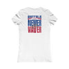 Buffalo Fans Never Waver W-Leopard Football Women's Favorite Tee
