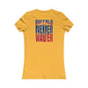 Buffalo Fans Never Waver W-Leopard Football Women's Favorite Tee