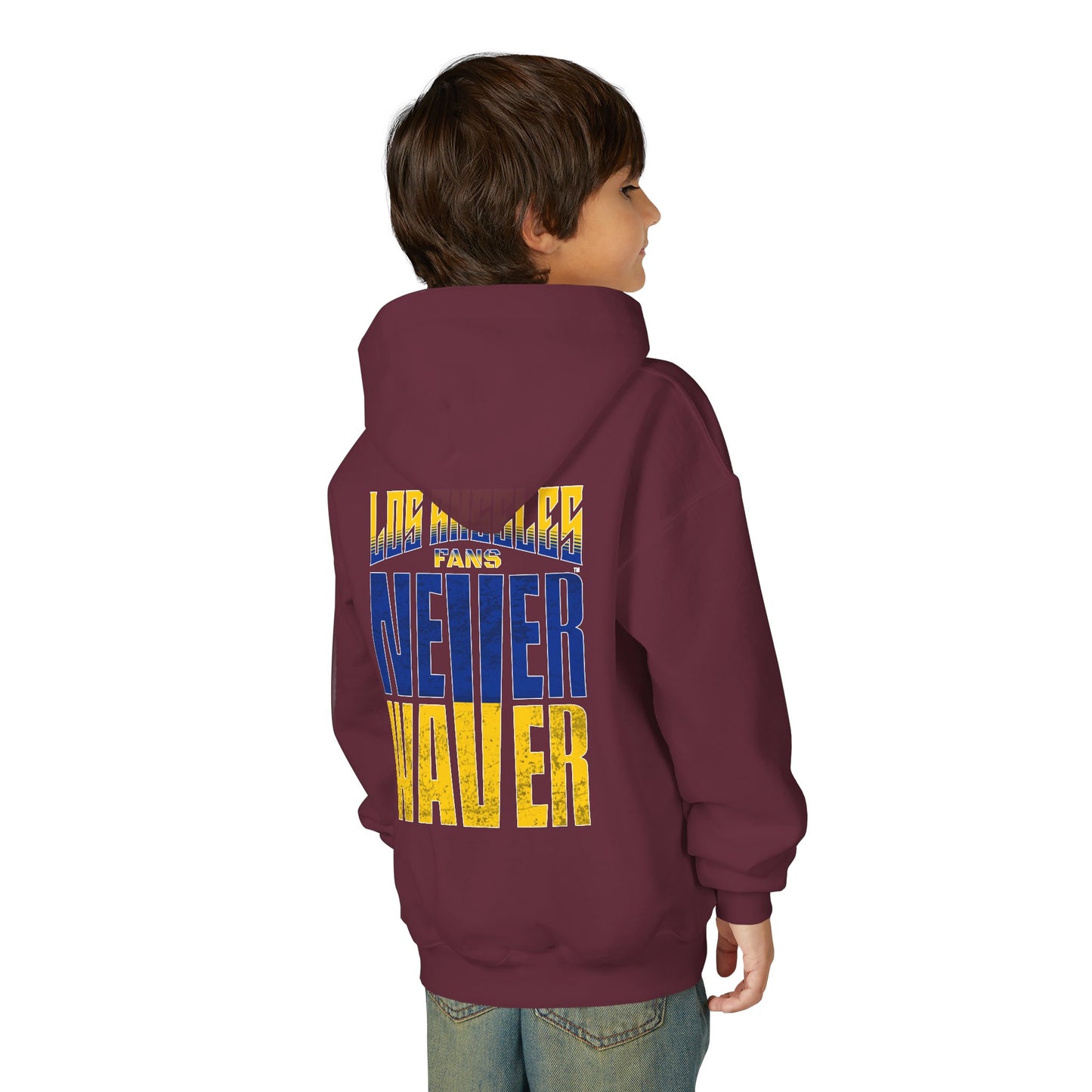 Los Angeles  Fans Never Waver Youth Heavy Blend Hooded Sweatshirt