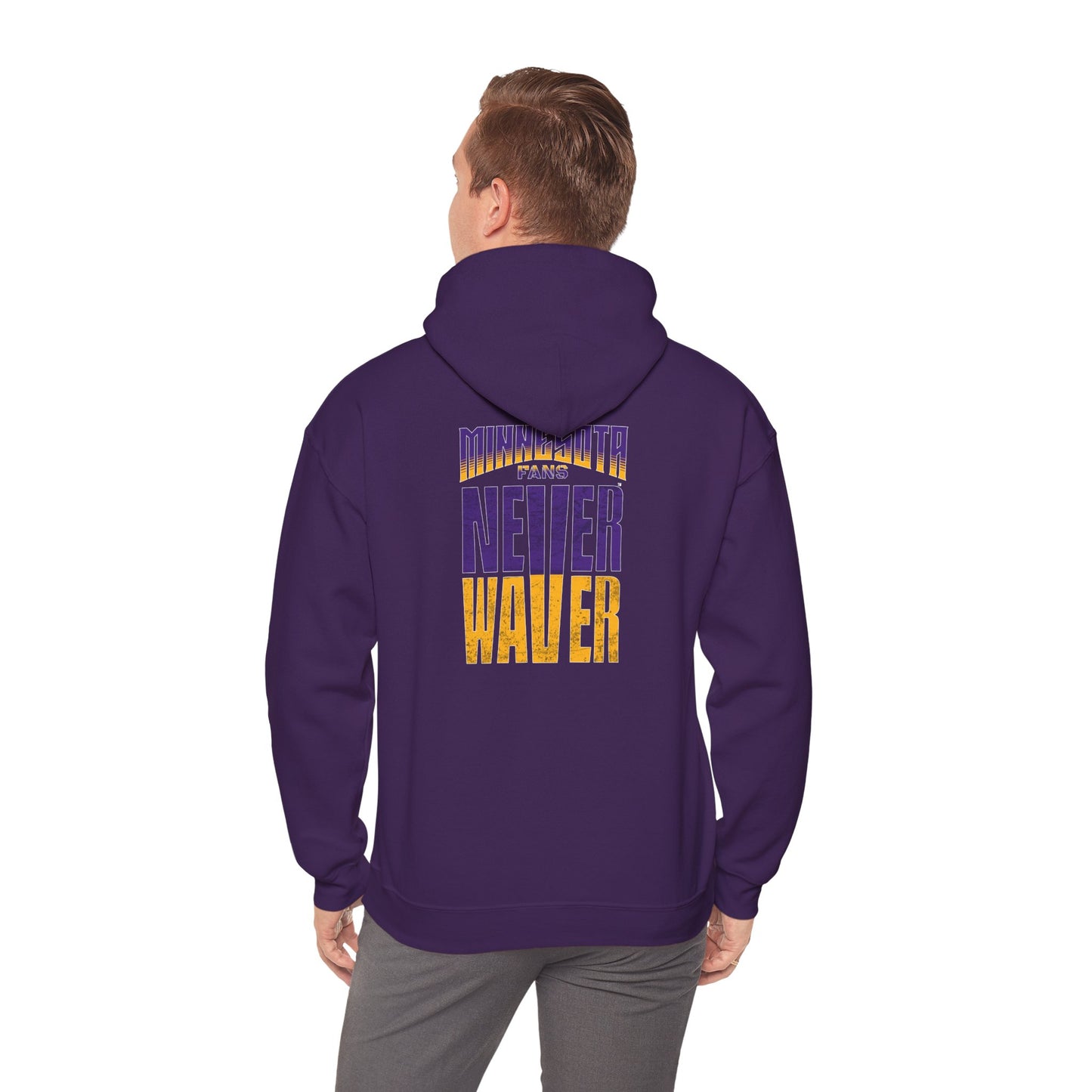 "Minnesota Fans Never Waver" Design for Comfort and Motivation Unisex Heavy Blend™ Hoodie