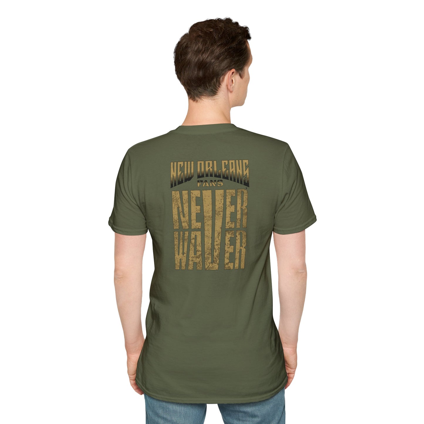 New Orleans Fans Never Waver Unisex Softstyle T-Shirt