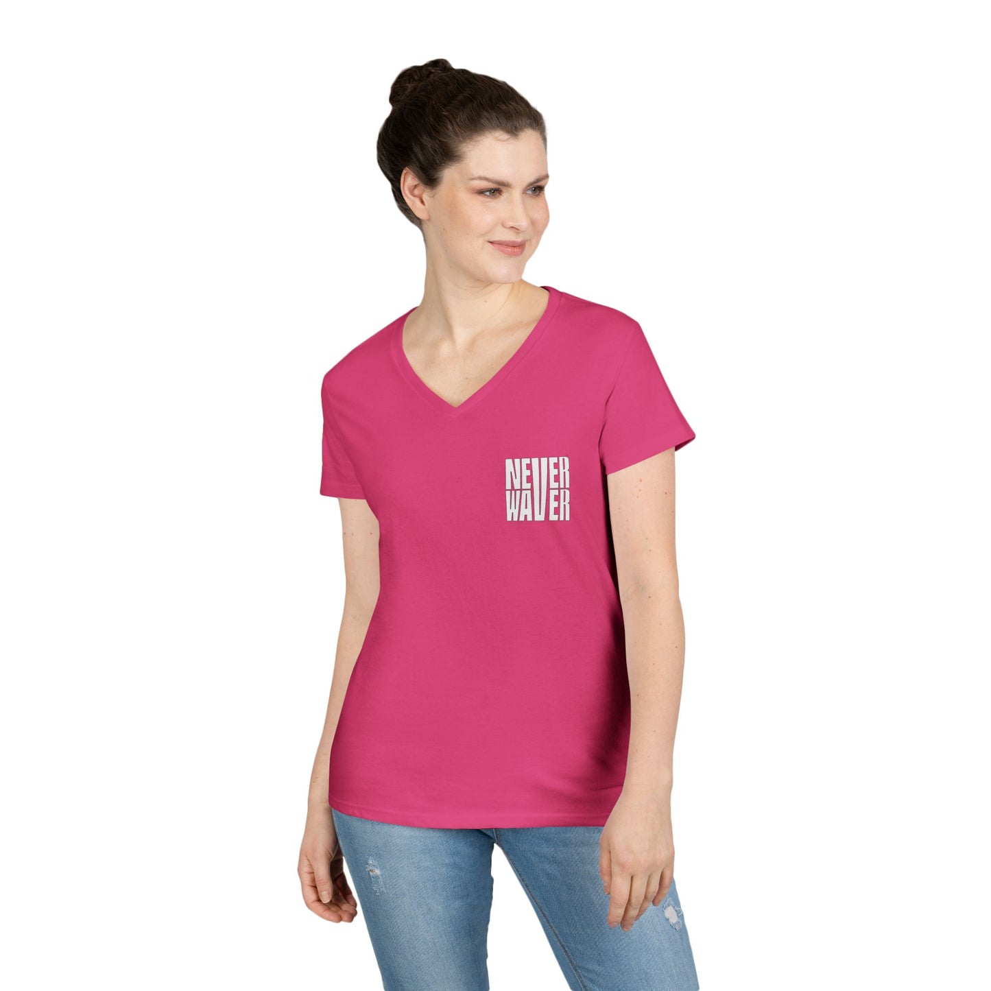 Never Waver Best Mom Ever V-Neck T-Shirt | Perfect Gift for Mother's Day | Casual Everyday Wear