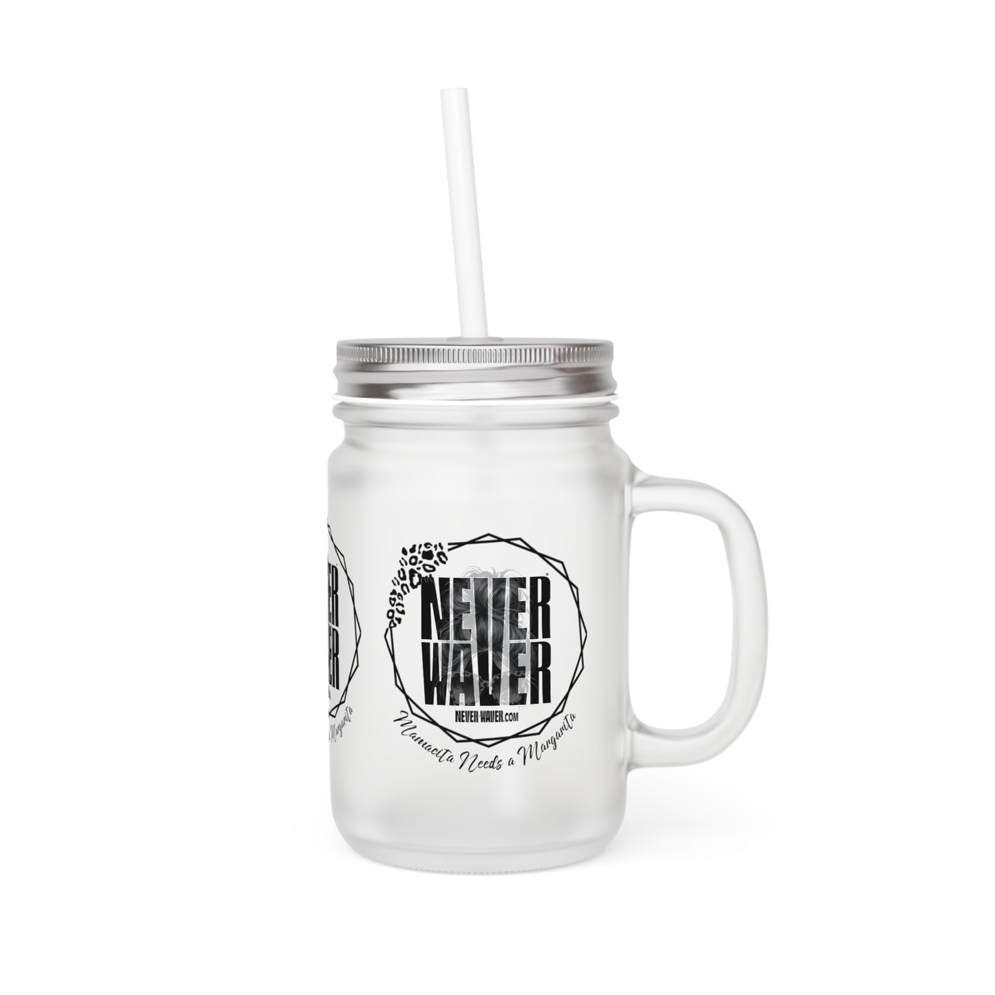 Never Waver Mamacita Needs a Margarita Jar with Straw - Perfect Gift for Mother's Day or Independence Day