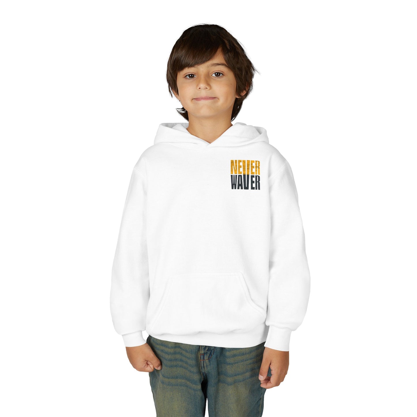 Pittsburgh Fans Never Waver Youth Heavy Blend Hooded Sweatshirt