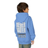 Youth Jesus Hoodie - "Never Waver” Jesus bold, eye-catching design that reflects a steadfast faith and confidence in Christ. " Sweatshirt for Young Jesus Lovers