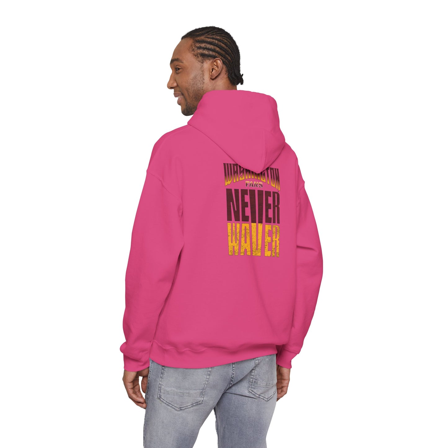 'Washington Fans Never Waver' Design for Sports Fans Comfortable Unisex Heavy Blend™ Hooded Sweatshirt