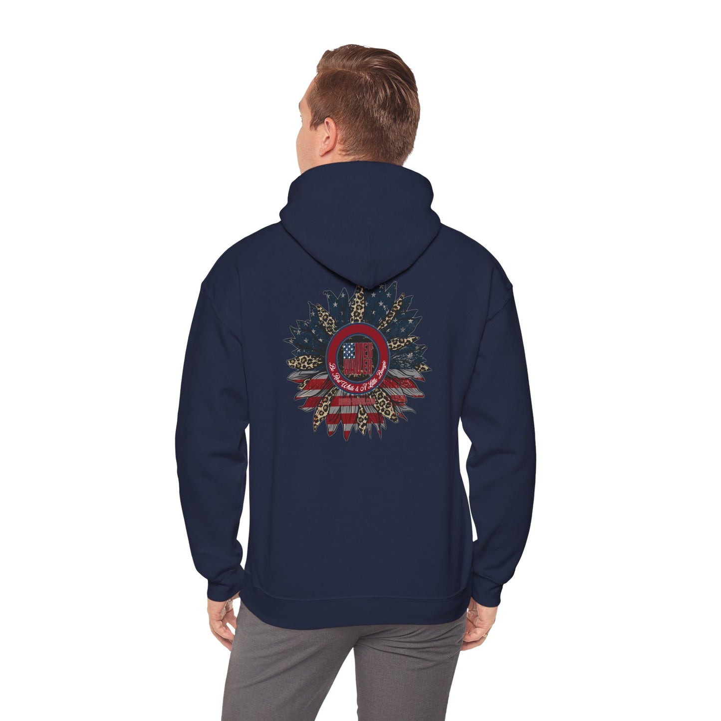Never Waver Be Red White and A Little Bougie Unisex Heavy Blend™ Hoodie