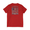 'America Never Wavers' Patriotic Shirt Unisex V-Neck Tee