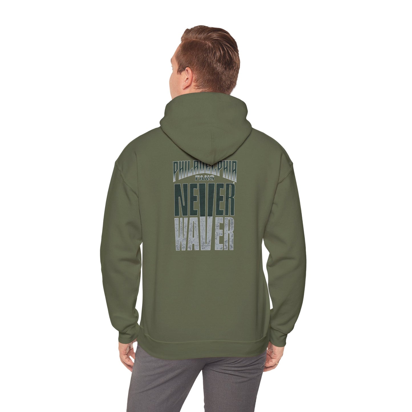 Philadelphia Fans Never Waver Unisex Heavy Blend™ Hooded Sweatshirt