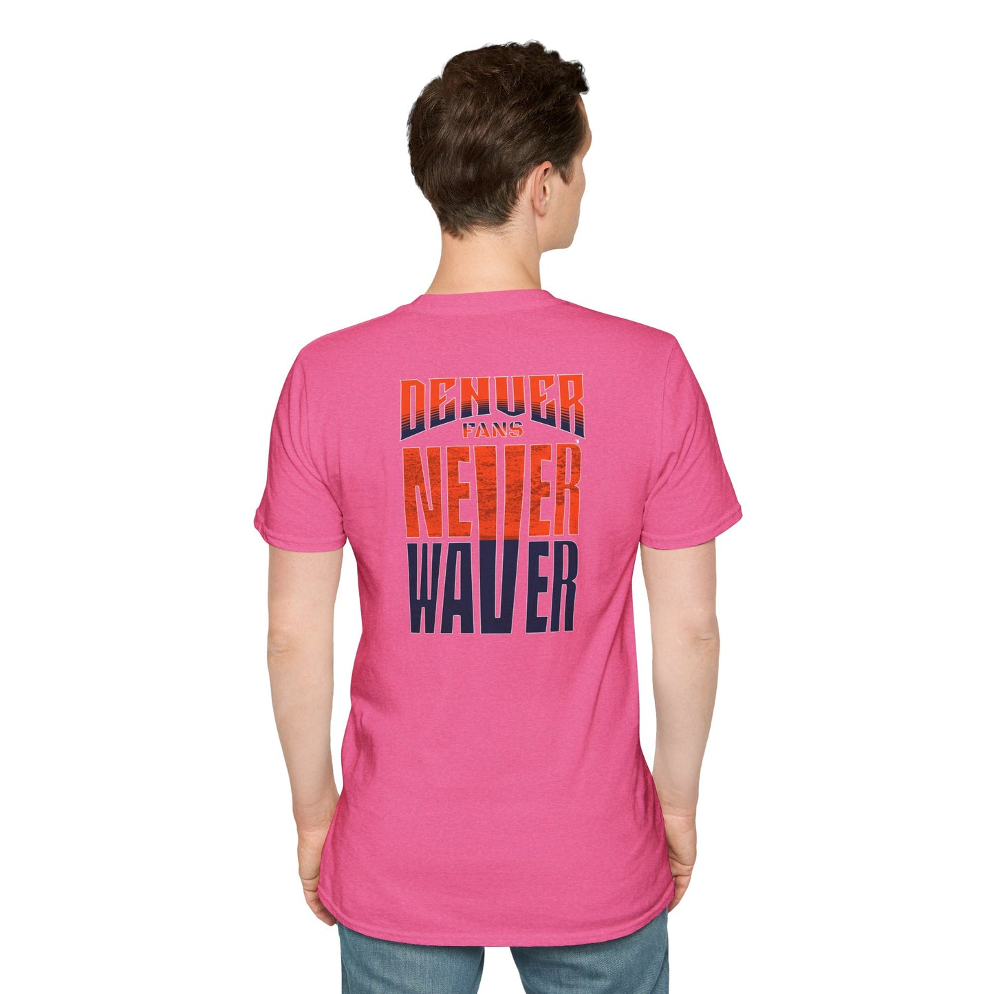Denver Fans Never Waver Unisex Softstyle T-Shirt