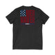 Never Waver® American Flag Unisex V-Neck Tee by Printify