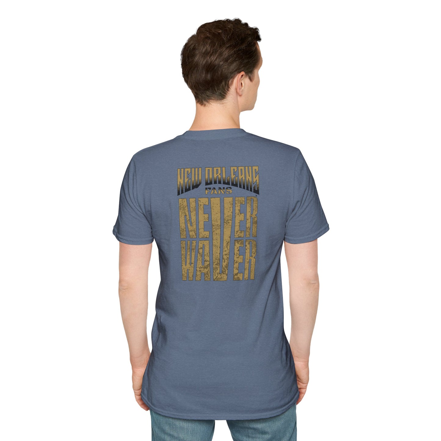 New Orleans Fans Never Waver Unisex Softstyle T-Shirt