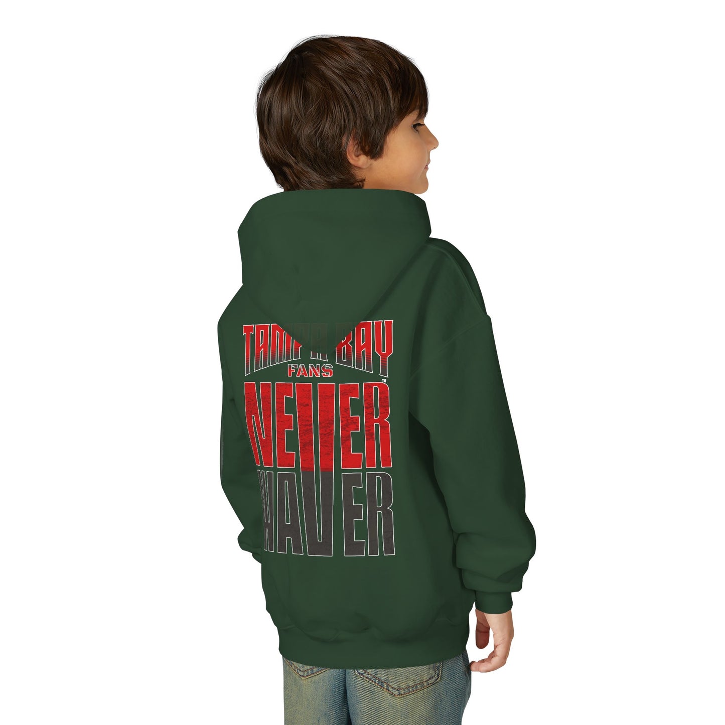 Tampa Bay Fans Never Waver Youth Heavy Blend Hoodie - Sweatshirt