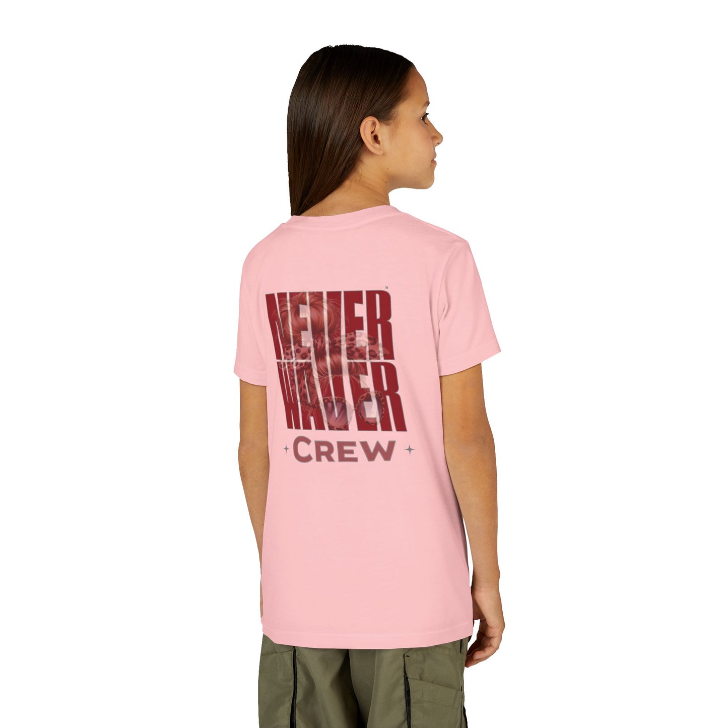 Never Waver  Crew Leopard Youth Short Sleeve Tee