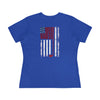 Never Waver American Flag with Golf Club Women's Cotton Tee