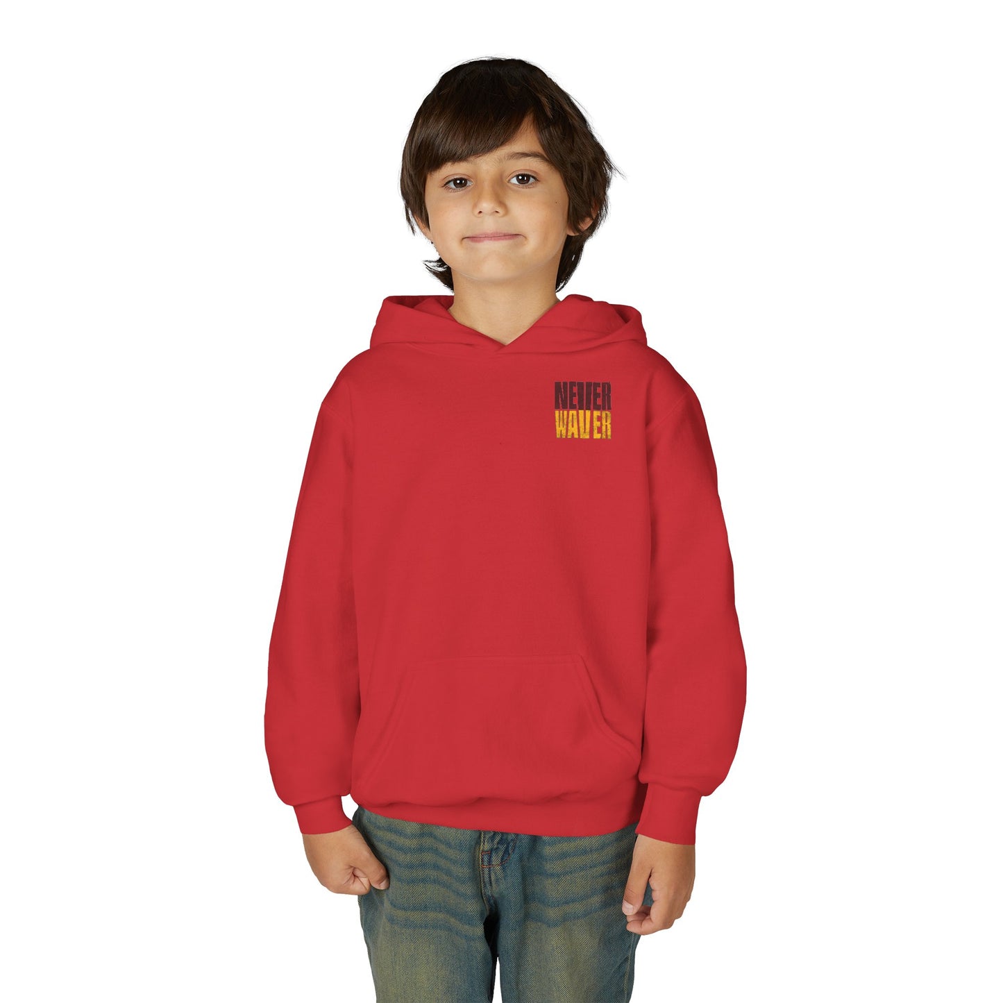 Washington Fans Never Waver Youth Heavy Blend Hooded Sweatshirt