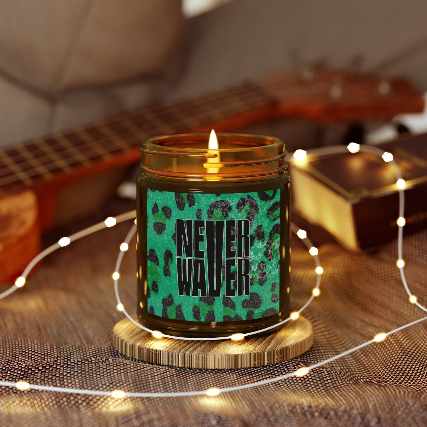 Never Waver Wild Vibes Scented Candles, Coconut Apricot Wax, Eco-Friendly Aromatherapy, Unique Home Decor, Gift for Her, Relaxation Gift