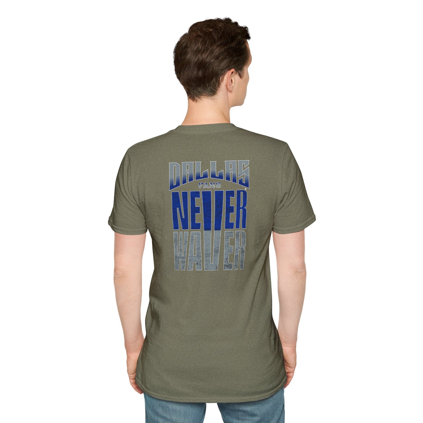 Dallas Fans Never Waver Unisex Softstyle T-Shirt