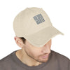 Distressed Dad Hat with 'Never Waver' Embroidery - Casual Style for Everyday Adventures by Printify