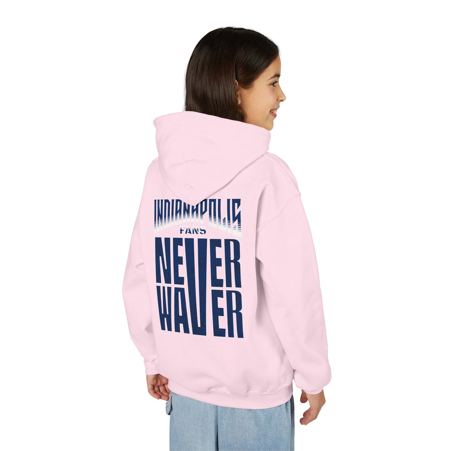 Indianapolis Fans Never Waver Youth Heavy Blend Hooded Sweatshirt