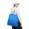 Never Waver Mamma Blue Leopard Tote Bag (AOP)