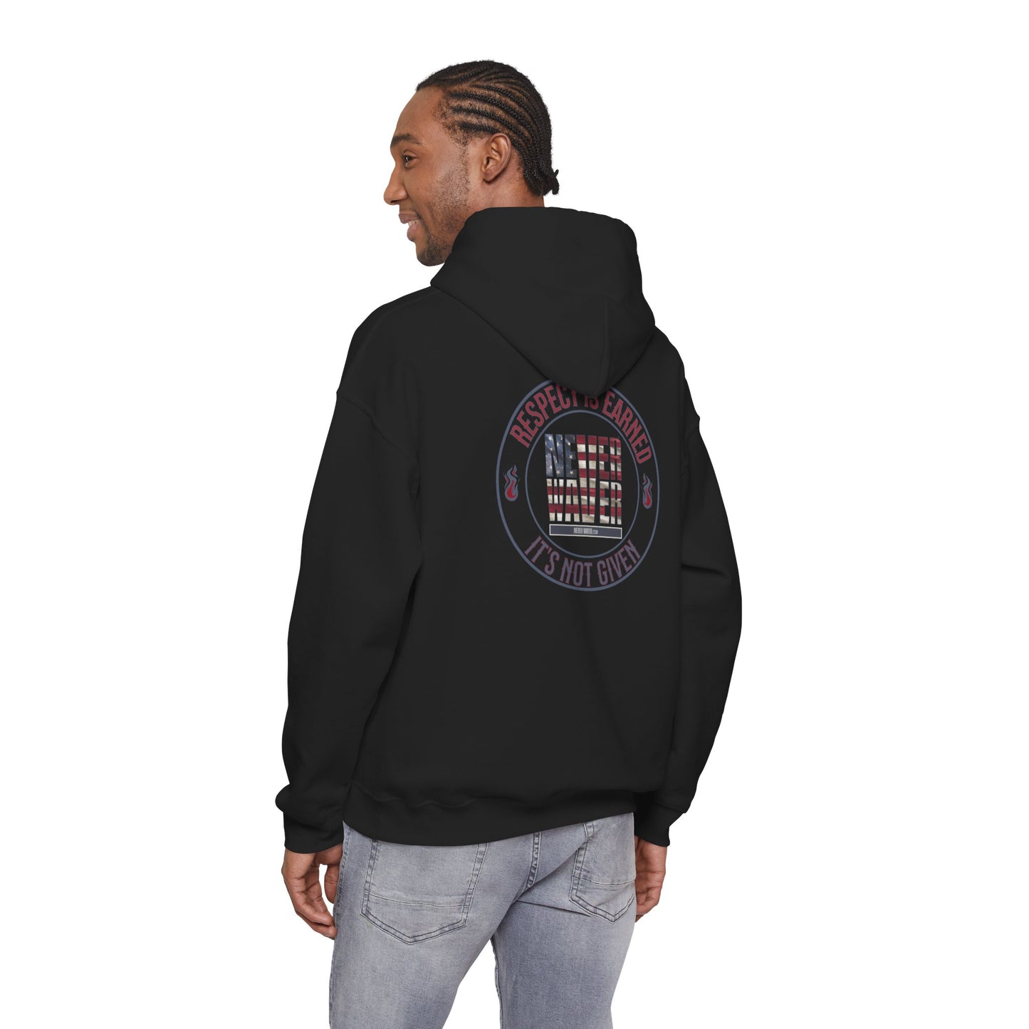Respect Is Earned Never Waver It's Not Given Hoodie - Unisex Heavy Blend™ with Inspirational Design