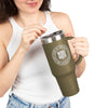 Never Waver I Don't Ride on the Crazy Train I Drive It Insulated Travel Mug, 40oz