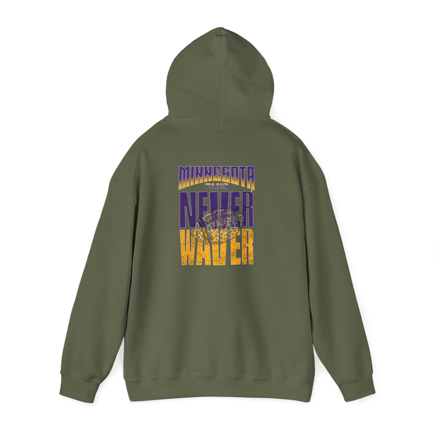 Minnesota Fans Never Waver w Leopard Football Unisex Heavy Blend™ Hoodie