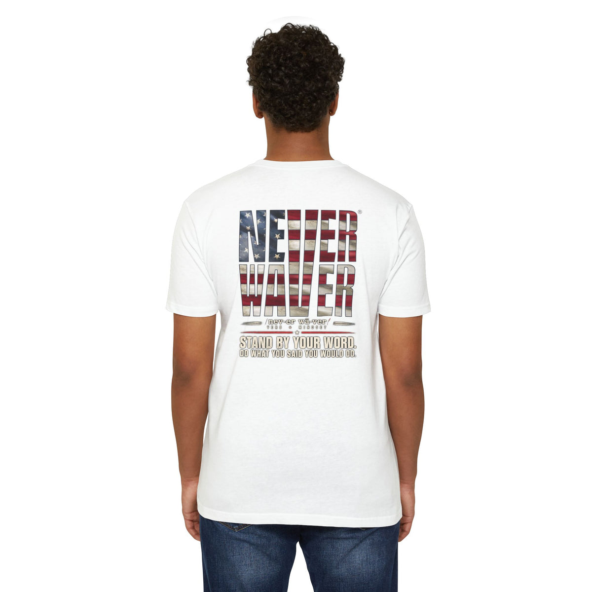 Never Waver Definition Men’s Crew T-Shirt by Printify
