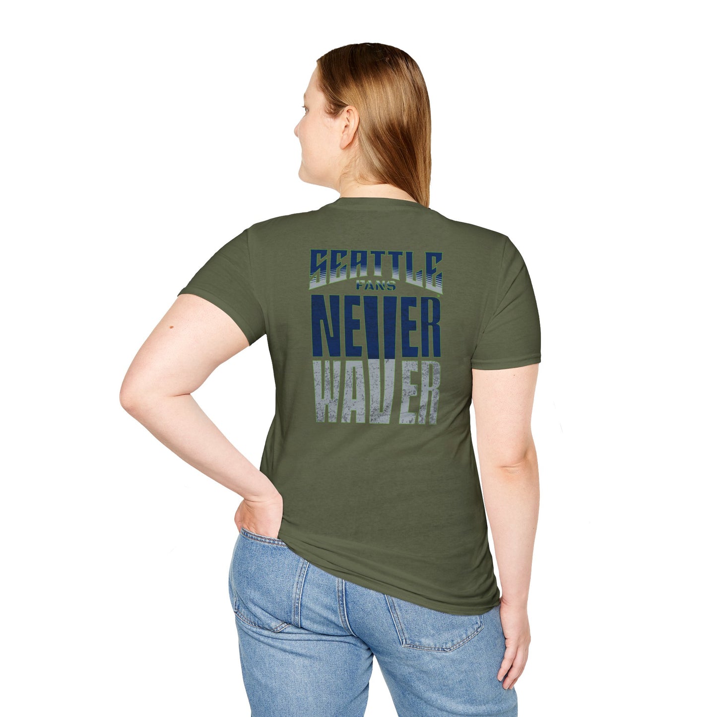 Seattle Fans Never Waver Unisex Softstyle T-Shirt