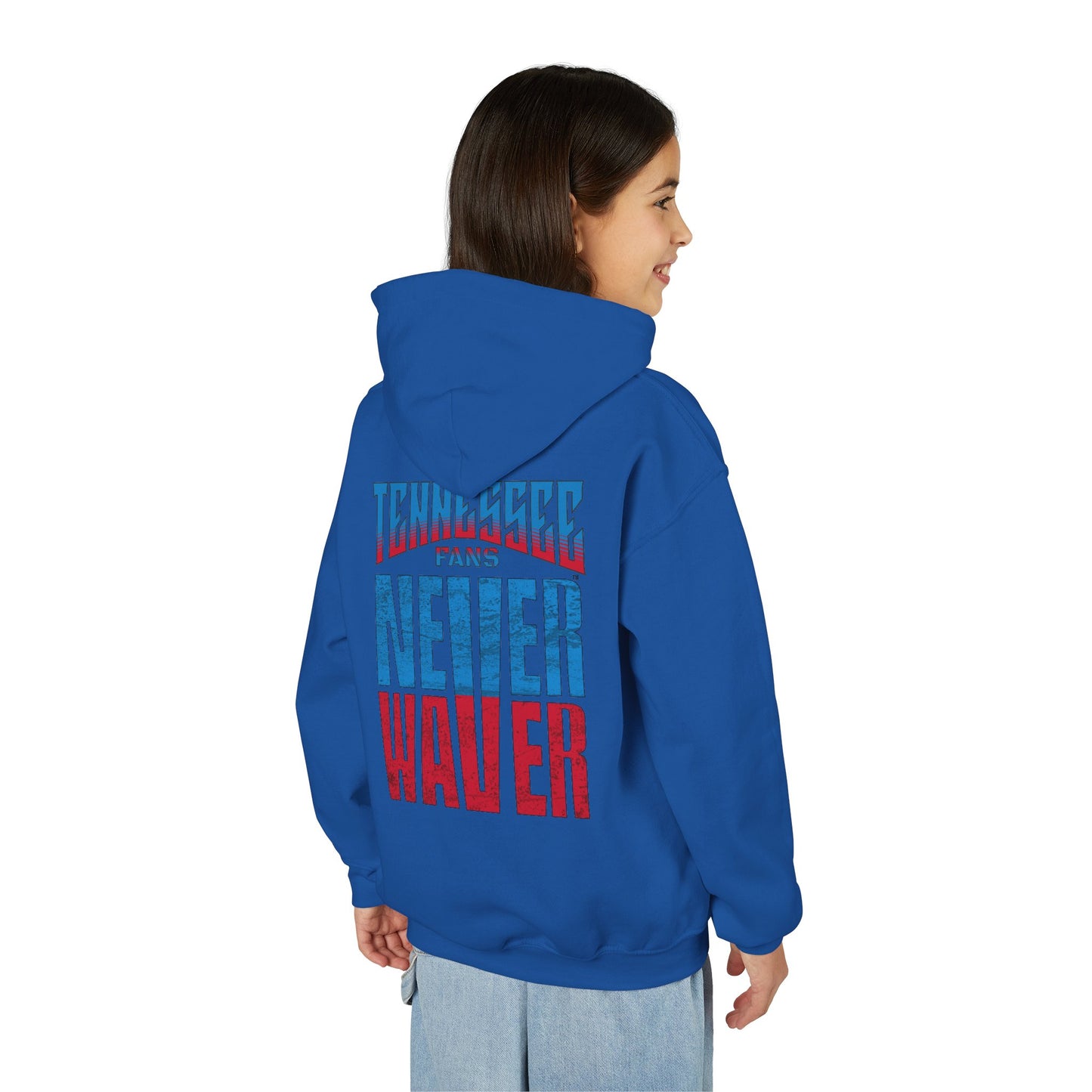 Tennessee Fans Never Waver Youth Heavy Blend Hooded Sweatshirt