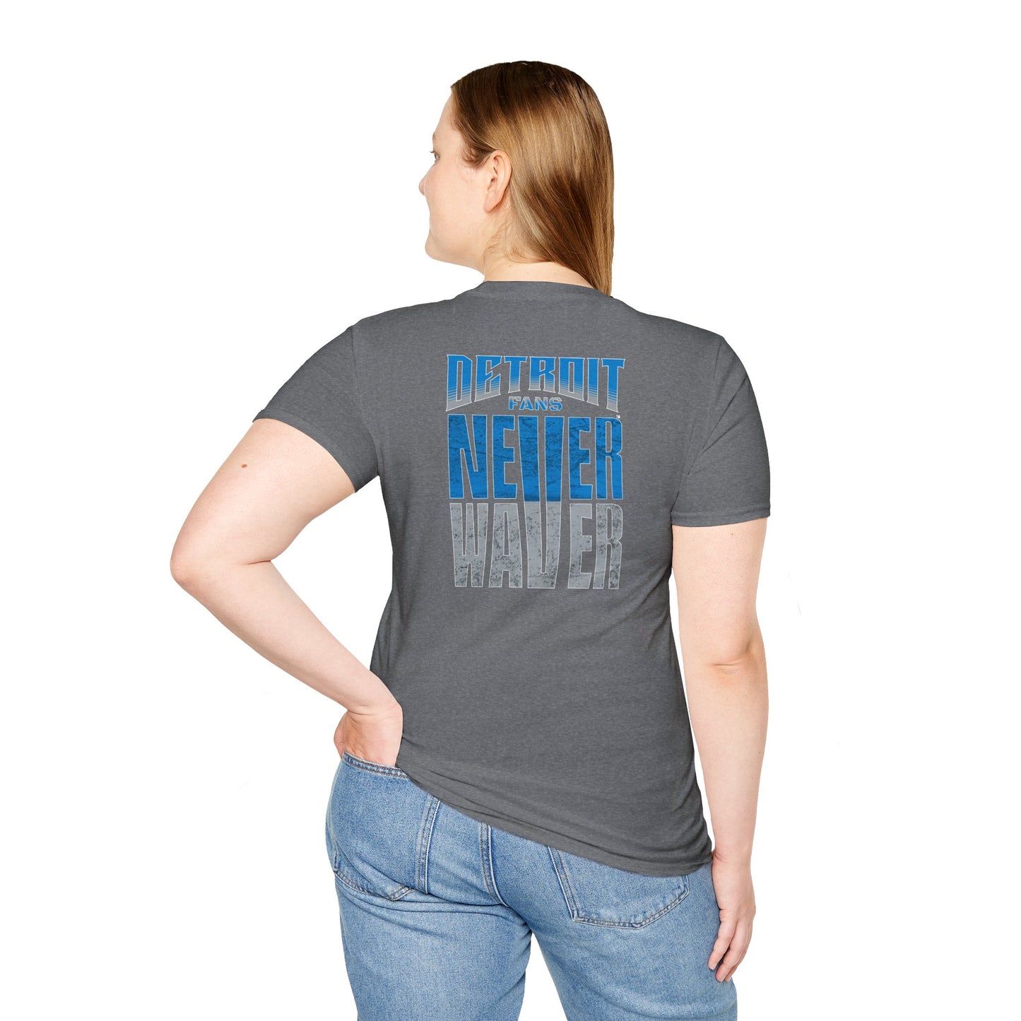 Detroit Fans Never Waver Unisex Softstyle T-Shirt