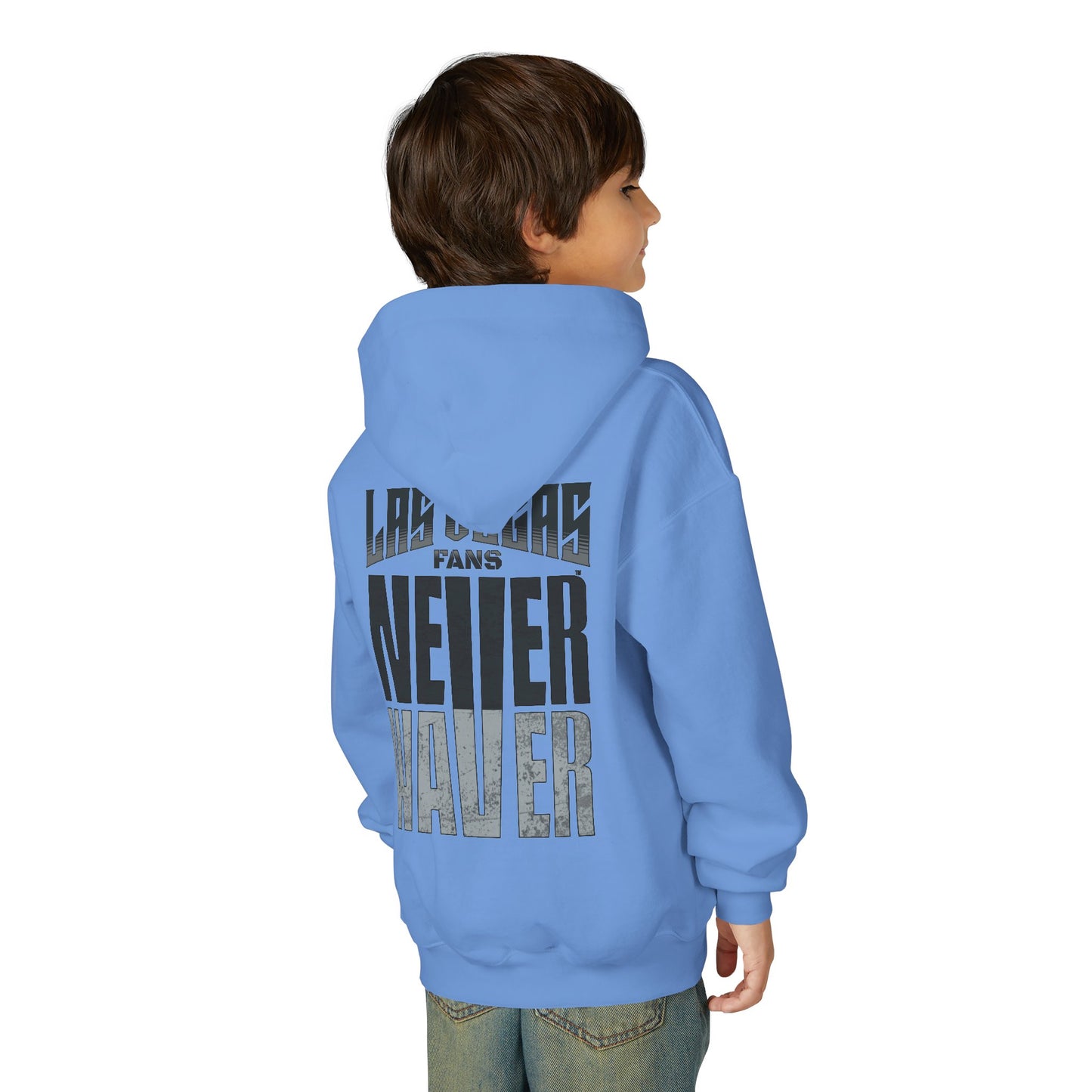 Las Vegas Fans Never Waver Youth Heavy Blend Hooded Sweatshirt