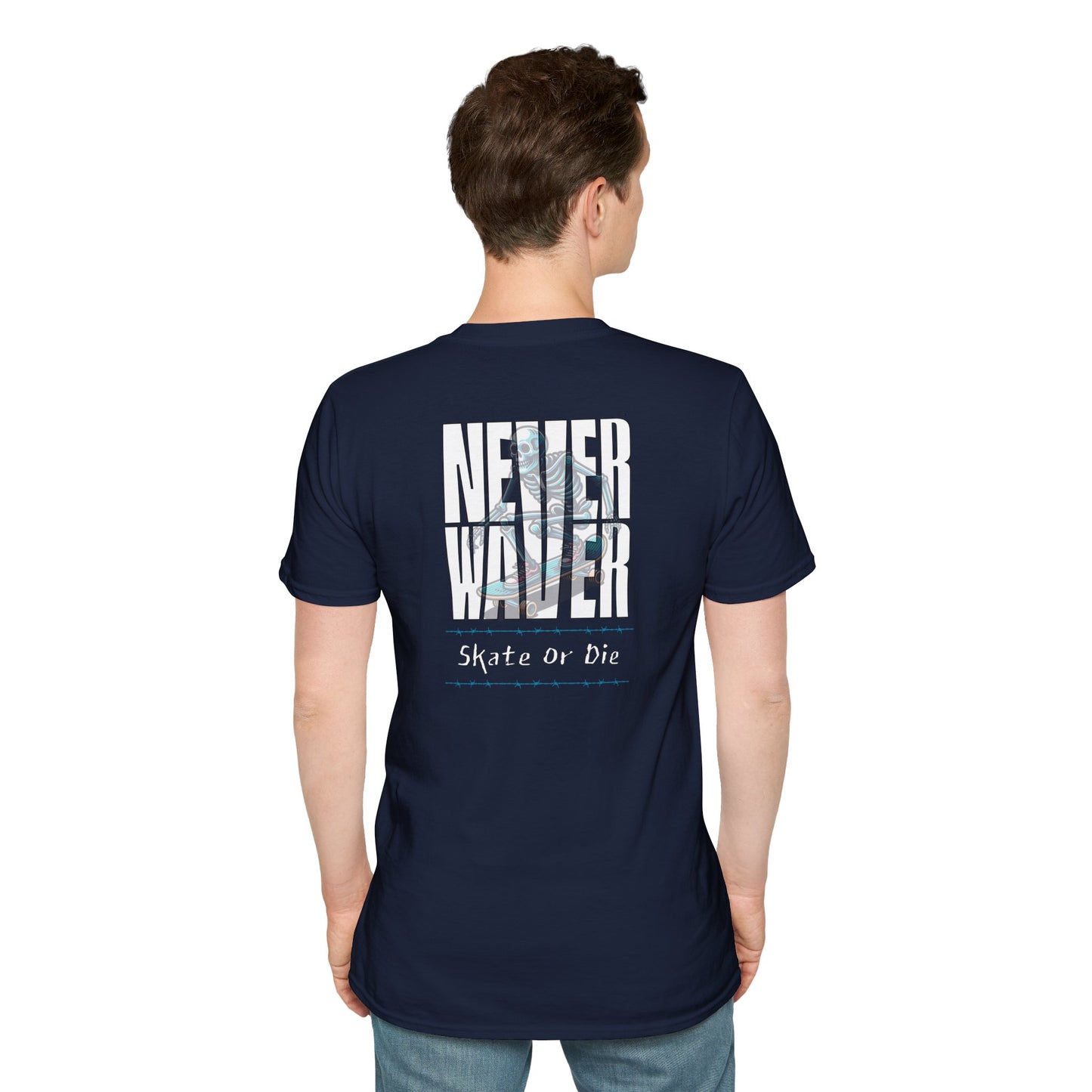 Never Waver Skate or Die Unisex Softstyle T-Shirt