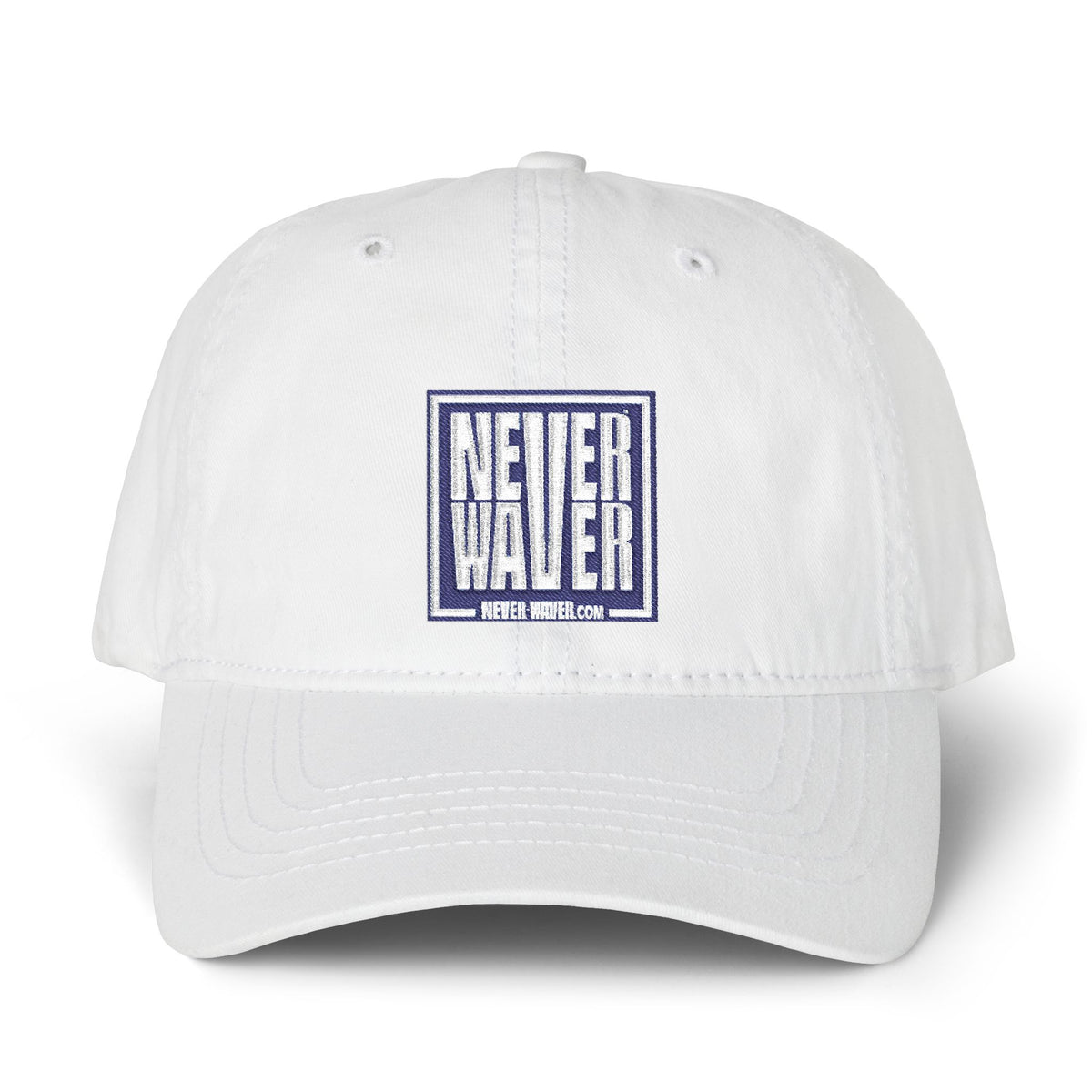 Never Waver  Women's Pigment-Dyed Cap with Fashion Undervisor (Embroidery)