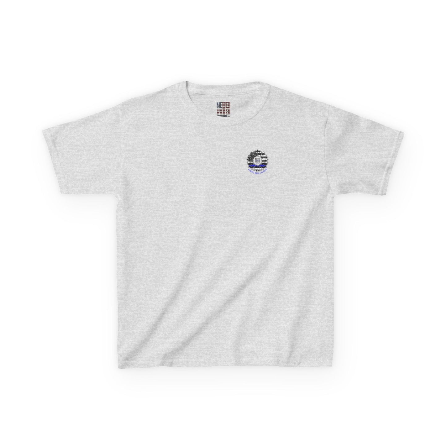 Never Waver Always Back The Blue   Kids Heavy Cotton™ Tee
