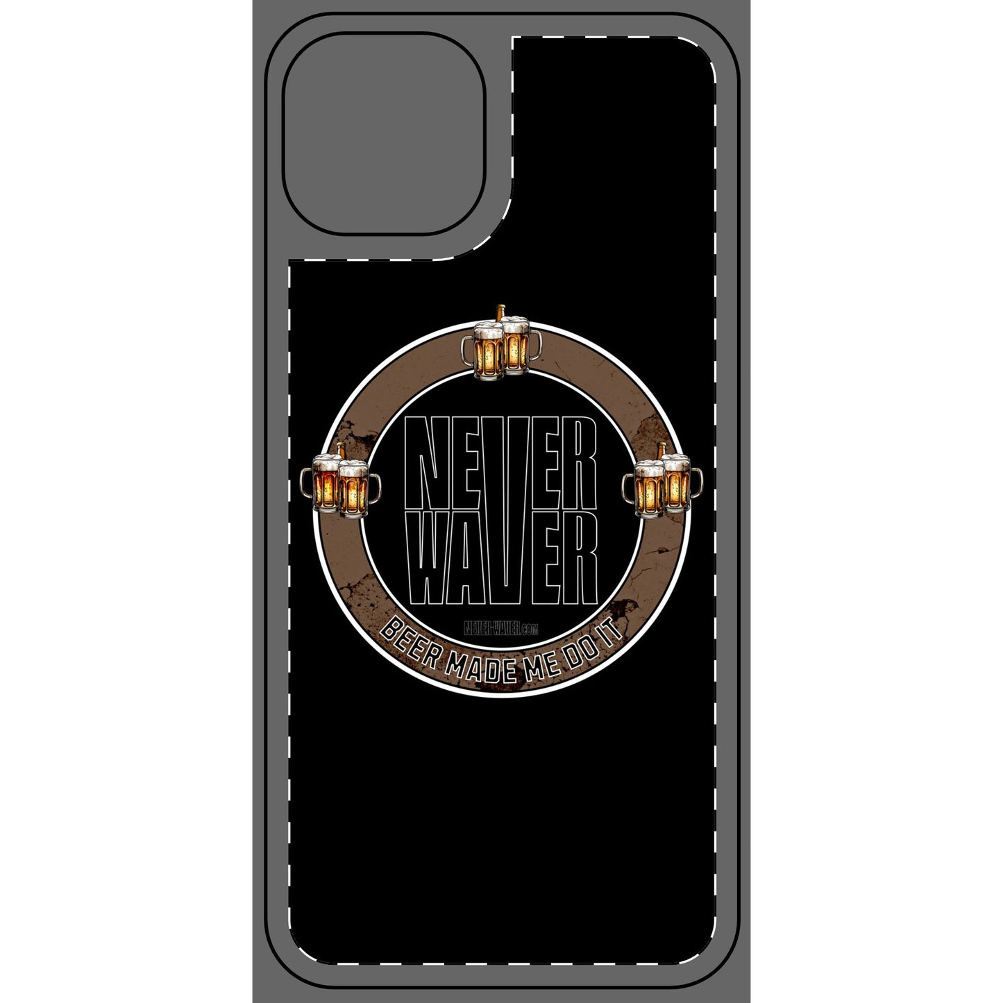 Never Waver Beer Made Me Do It Phone Skin - Beer Lover's Accessory