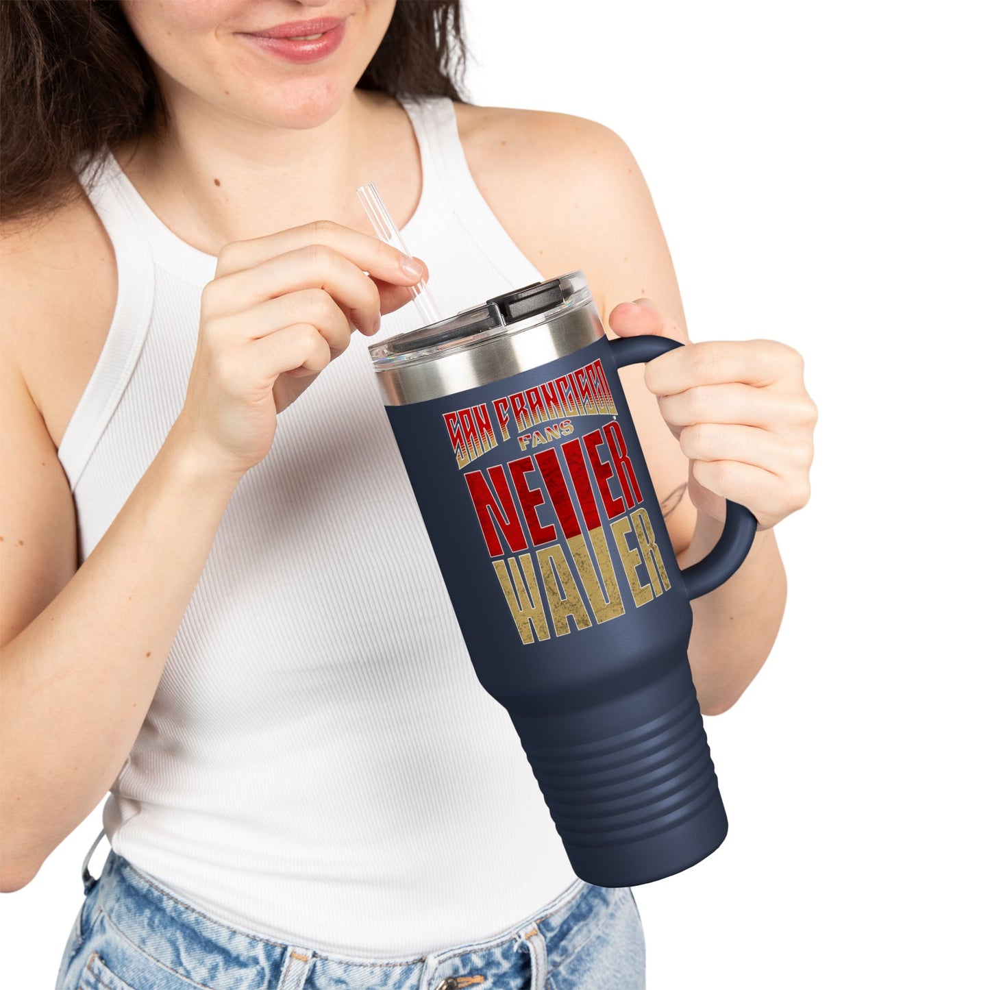 San Francisco Fans Never Waver Insulated Travel Mug, 40oz