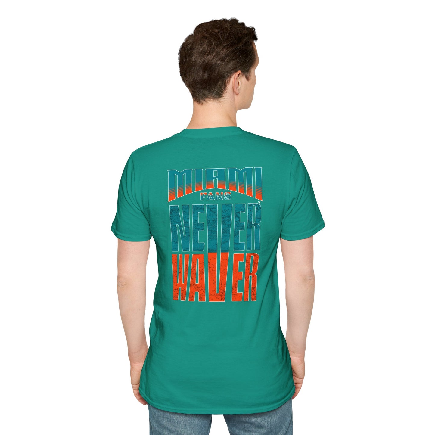 Miami Fans Never Waver Unisex Softstyle T-Shirt