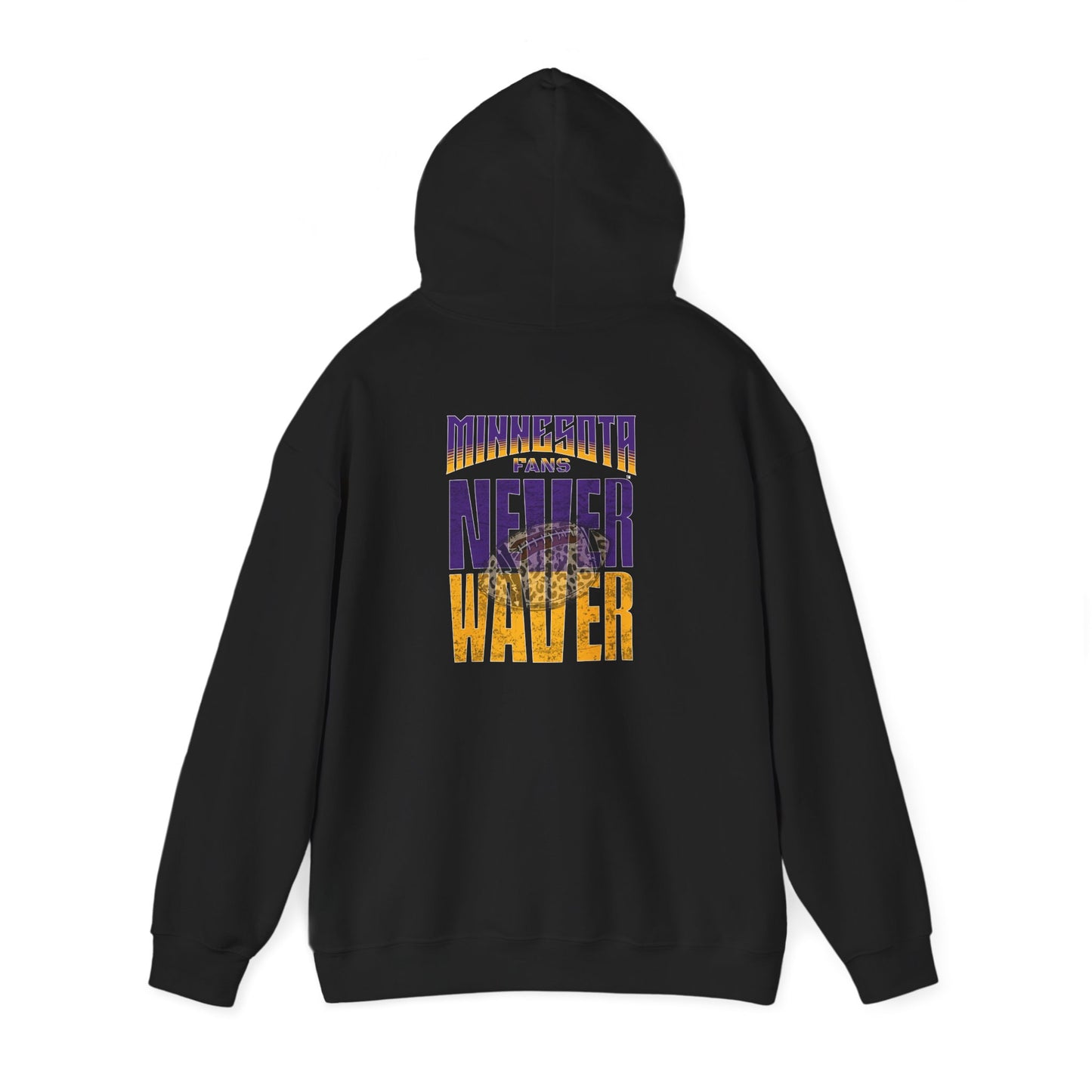 Minnesota Fans Never Waver w Leopard Football Unisex Heavy Blend™ Hoodie
